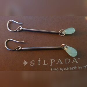 Silpada Green teardrop earrings